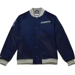 Men Mitchell & Ness Jackets & Outerwear-Heavyweight Satin Jacket Dallas Cowboys