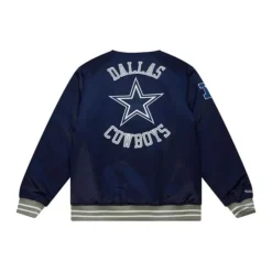 Men Mitchell & Ness Jackets & Outerwear-Heavyweight Satin Jacket Dallas Cowboys