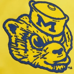 Men Mitchell & Ness Jackets & Outerwear-Heavyweight Satin Jacket University Of Michigan