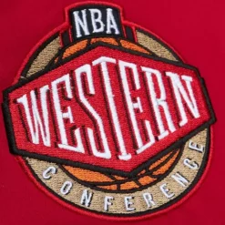 Men Mitchell & Ness Jackets & Outerwear-Heavyweight Satin Jacket Houston Rockets