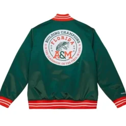 Men Mitchell & Ness Jackets & Outerwear-Heavyweight Satin Jacket Florida A&M University