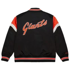 Men Mitchell & Ness Jackets & Outerwear-Heavyweight Satin Jacket San Francisco Giants