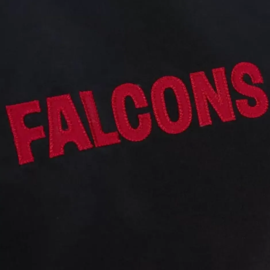 Men Mitchell & Ness Jackets & Outerwear-Heavyweight Satin Jacket Atlanta Falcons