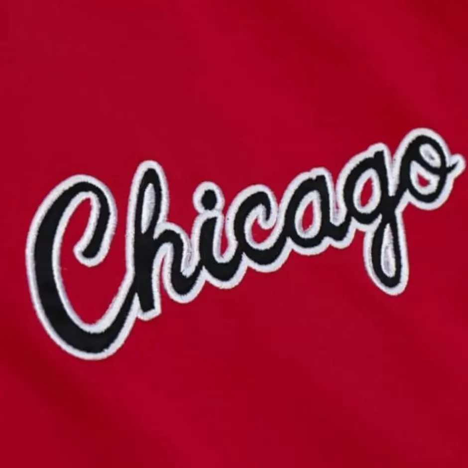 Men Mitchell & Ness Jackets & Outerwear-Heavyweight Satin Jacket Chicago Bulls