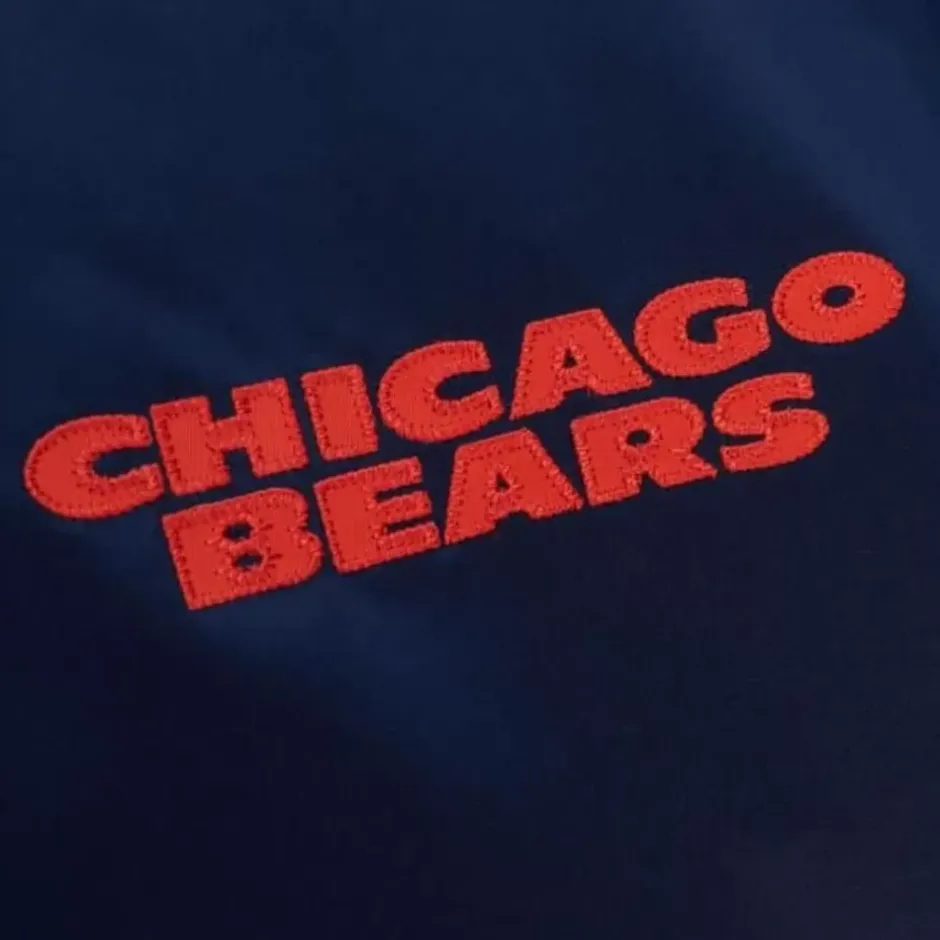 Men Mitchell & Ness Jackets & Outerwear-Heavyweight Satin Jacket Chicago Bears