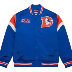 Men Mitchell & Ness Jackets & Outerwear-Heavyweight Satin Jacket Denver Broncos