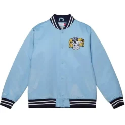 Men Mitchell & Ness Jackets & Outerwear-Heavyweight Satin Jacket University Of North Carolina