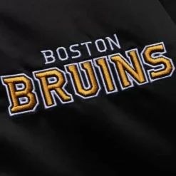 Men Mitchell & Ness Jackets & Outerwear-Heavyweight Satin Jacket Boston Bruins