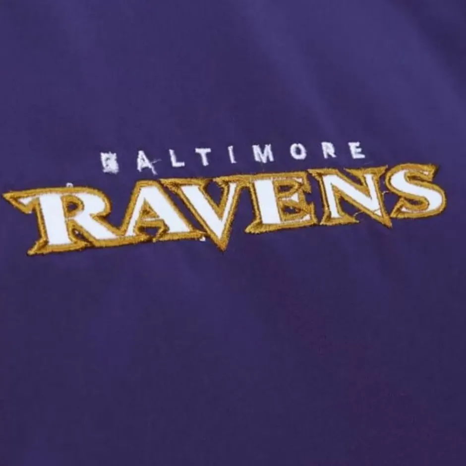 Men Mitchell & Ness Jackets & Outerwear-Heavyweight Satin Jacket Baltimore Ravens