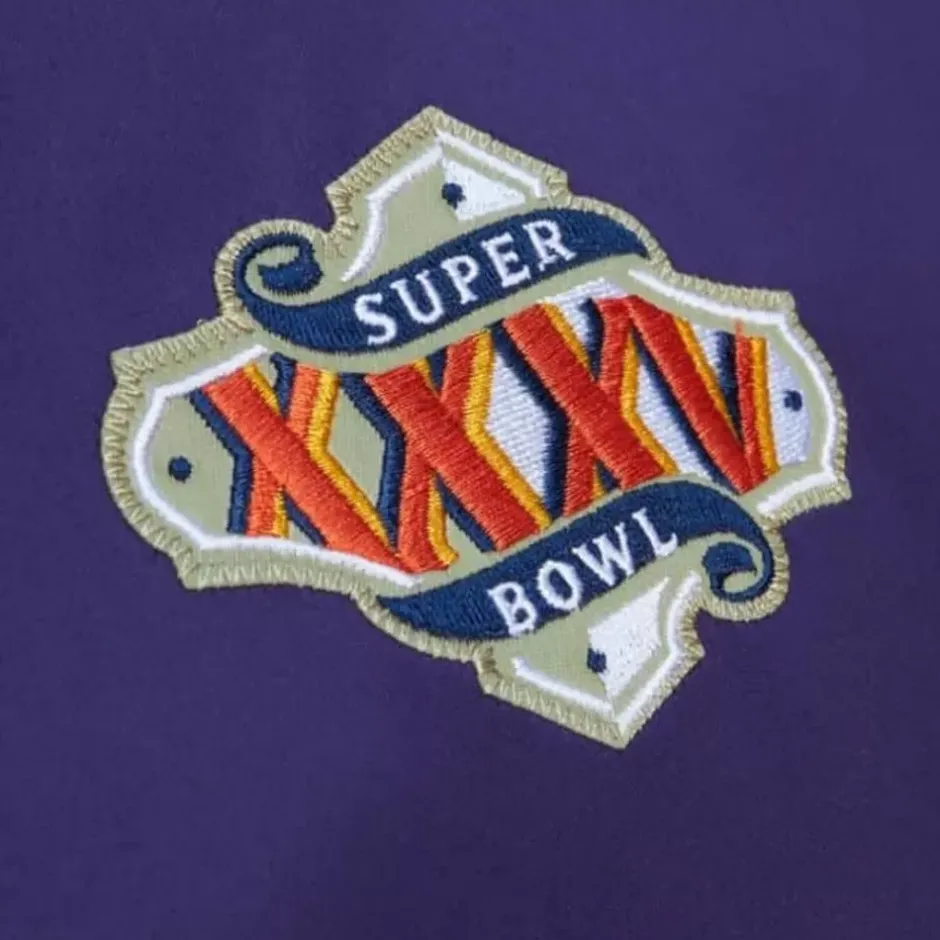 Men Mitchell & Ness Jackets & Outerwear-Heavyweight Satin Jacket Baltimore Ravens