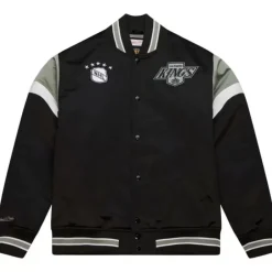Men Mitchell & Ness Jackets & Outerwear-Heavyweight Satin Jacket Los Angeles Kings