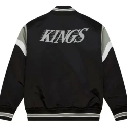 Men Mitchell & Ness Jackets & Outerwear-Heavyweight Satin Jacket Los Angeles Kings
