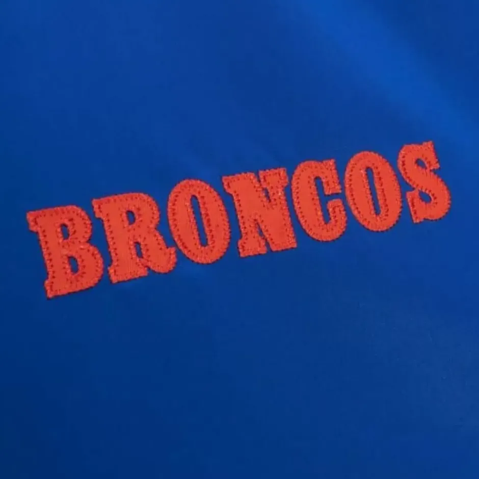 Men Mitchell & Ness Jackets & Outerwear-Heavyweight Satin Jacket Denver Broncos