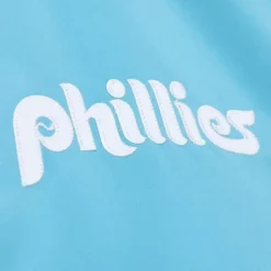 Men Mitchell & Ness Jackets & Outerwear-Heavyweight Satin Jacket Philadelphia Phillies