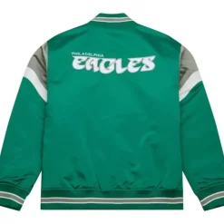 Men Mitchell & Ness Jackets & Outerwear-Heavyweight Satin Jacket Philadelphia Eagles