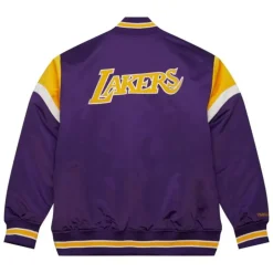 Men Mitchell & Ness Jackets & Outerwear-Heavyweight Satin Jacket Los Angeles Lakers