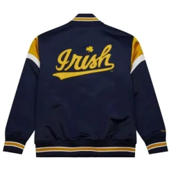 Men Mitchell & Ness Jackets & Outerwear-Heavyweight Satin Jacket University Of Notre Dame