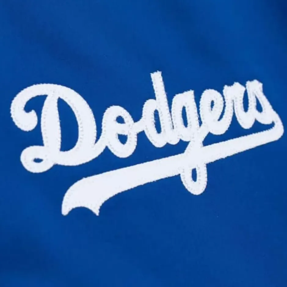 Men Mitchell & Ness Jackets & Outerwear-Heavyweight Satin Jacket Los Angeles Dodgers