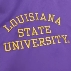 Men Mitchell & Ness Jackets & Outerwear-Heavyweight Satin Jacket Louisiana State University