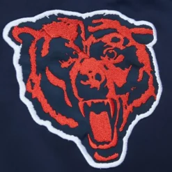 Men Mitchell & Ness Jackets & Outerwear-Heavyweight Satin Jacket Chicago Bears