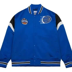 Men Mitchell & Ness Jackets & Outerwear-Heavyweight Satin Jacket Orlando Magic
