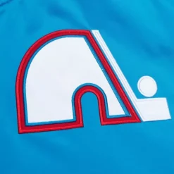 Men Mitchell & Ness Jackets & Outerwear-Heavyweight Satin Jacket Quebec Nordiques
