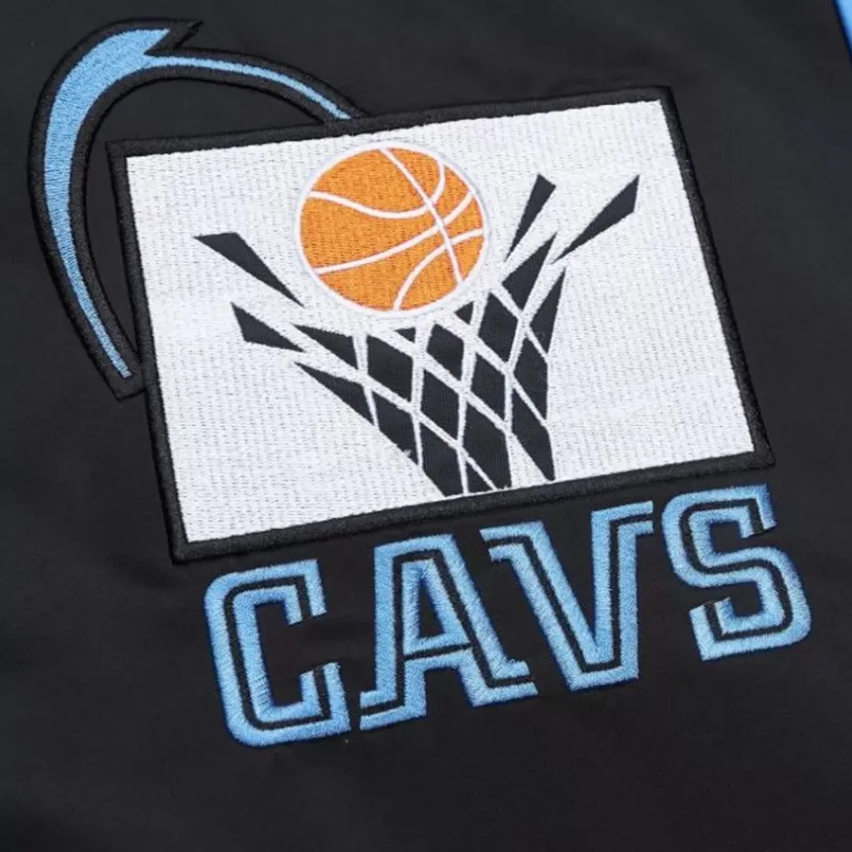 Men Mitchell & Ness Jackets & Outerwear-Heavyweight Satin Jacket Cleveland Cavaliers
