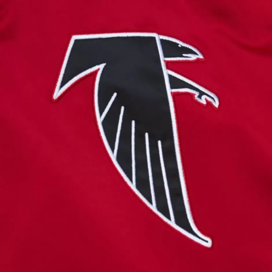 Men Mitchell & Ness Jackets & Outerwear-Heavyweight Satin Jacket Atlanta Falcons