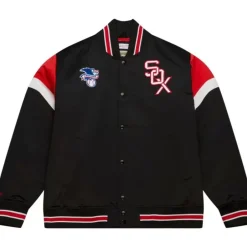 Men Mitchell & Ness Jackets & Outerwear-Heavyweight Satin Jacket Chicago White Sox