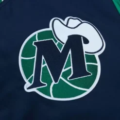 Men Mitchell & Ness Jackets & Outerwear-Heavyweight Satin Jacket Dallas Mavericks