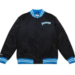 Men Mitchell & Ness Jackets & Outerwear-Heavyweight Satin Jacket Minnesota Timberwolves