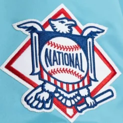 Men Mitchell & Ness Jackets & Outerwear-Heavyweight Satin Jacket Milwaukee Brewers