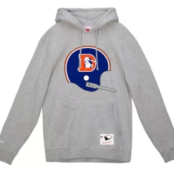 Men Mitchell & Ness Hoodies & Sweatshirts-Helmet 1 Hoodie Denver Broncos