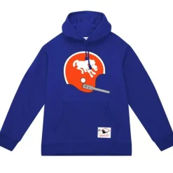 Men Mitchell & Ness Hoodies & Sweatshirts-Helmet 2 Hoodie Denver Broncos