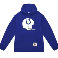 Men Mitchell & Ness Hoodies & Sweatshirts-Helmet 1 Hoodie Indianapolis Colts