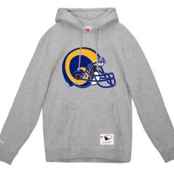 Men Mitchell & Ness Hoodies & Sweatshirts-Helmet 2 Hoodie Los Angeles Rams