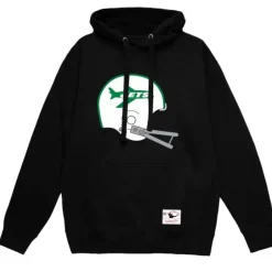 Men Mitchell & Ness Hoodies & Sweatshirts-Helmet 1 Hoodie New York Jets