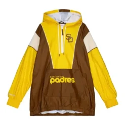 Men Mitchell & Ness Jackets & Outerwear-Highlight Reel Windbreaker San Diego Padres
