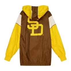 Men Mitchell & Ness Jackets & Outerwear-Highlight Reel Windbreaker San Diego Padres