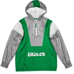 Men Mitchell & Ness Jackets & Outerwear-Highlight Reel Windbreaker Philadelphia Eagles