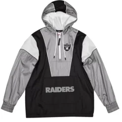 Men Mitchell & Ness Jackets & Outerwear-Highlight Reel Windbreaker Oakland Raiders