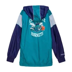 Men Mitchell & Ness Jackets & Outerwear-Highlight Reel Windbreaker Charlotte Hornets