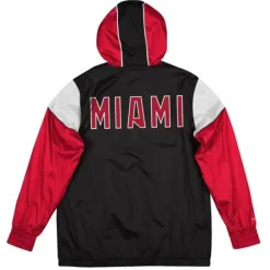 Men Mitchell & Ness Jackets & Outerwear-Highlight Reel Windbreaker Miami Heat
