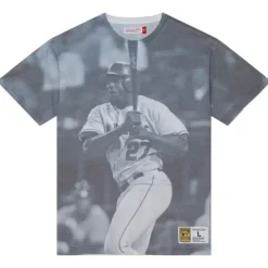 Men Mitchell & Ness T-Shirts & Tops-Highlight Sublimated Player Tee Anaheim Angels Vladimir Guerrero