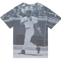 Men Mitchell & Ness T-Shirts & Tops-Highlight Sublimated Player Tee Chicago White Sox Bo Jackson