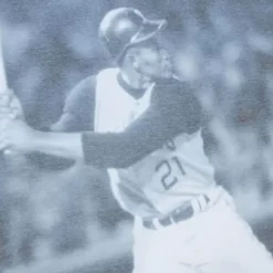 Men Mitchell & Ness T-Shirts & Tops-Highlight Sublimated Player Tee Pittsburgh Pirates Roberto Clemente