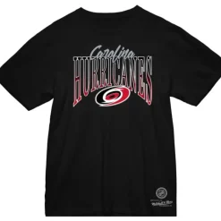 Men Mitchell & Ness T-Shirts & Tops-Hip Check Tee Carolina Hurricanes