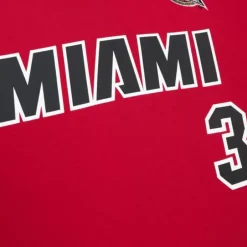 Men Mitchell & Ness Hoodies & Sweatshirts-Hof Fleece Hoodie Miami Heat Dwyane Wade