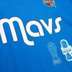 Men Mitchell & Ness T-Shirts & Tops-Hof N&N Premium Tee Dallas Mavericks Dirk Nowitzki