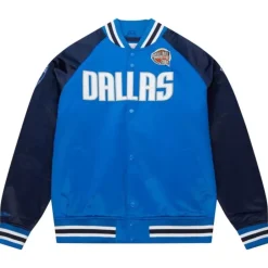 Men Mitchell & Ness Jackets & Outerwear-Hof N&N Satin Jacket Dallas Mavericks Dirk Nowitzki